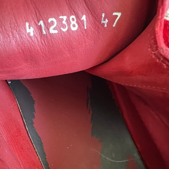 Balenciaga Arena Men's Red Leather High Top Sneakers. - Picture 13 of 14